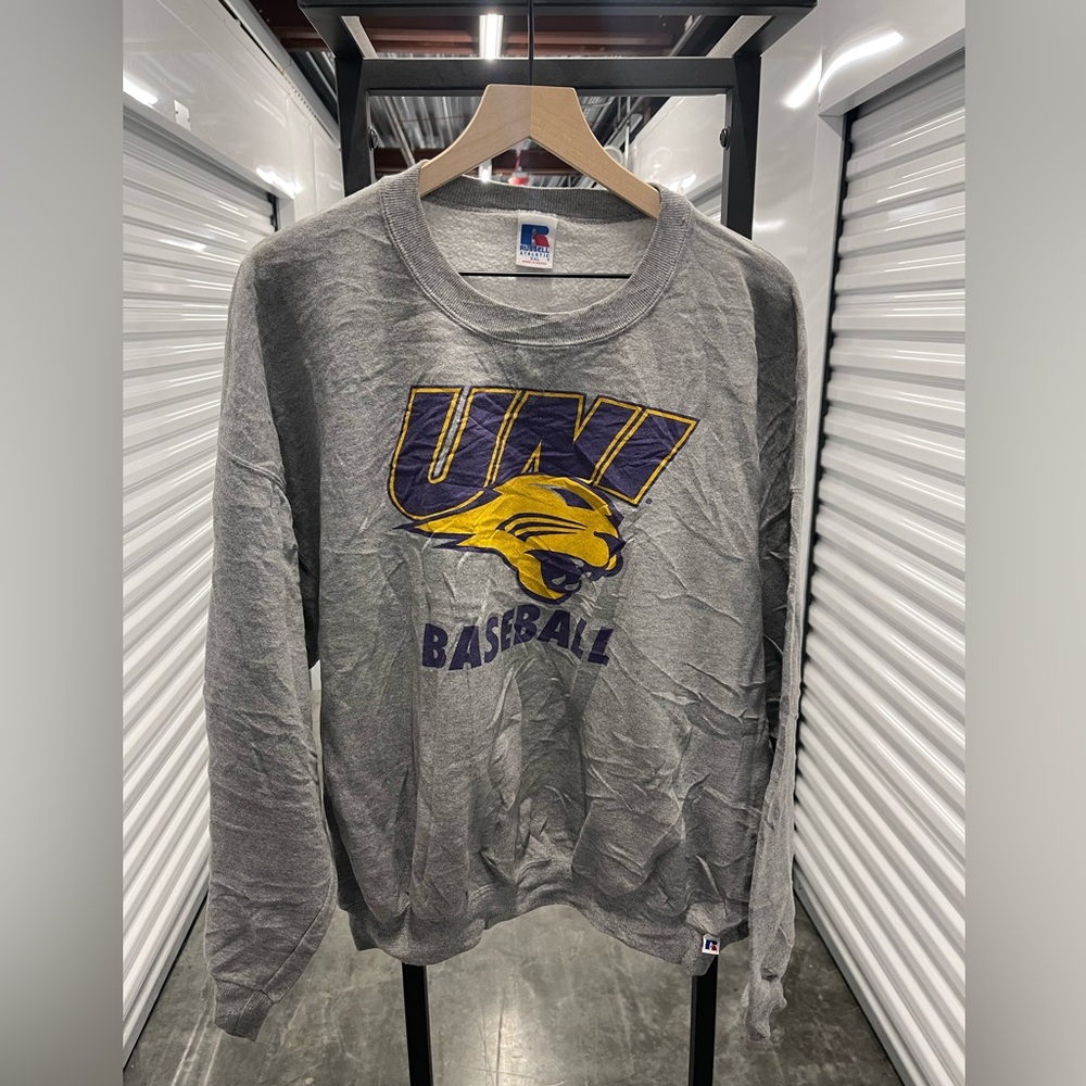 Vintage Russell Athletic Northern Iowa Panthers Baseball Crewneck…XXL…27x25